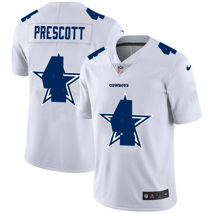 2020 New Men Dallas Cowboys #4 Prescott white  Limited NFL Nike jerseys
